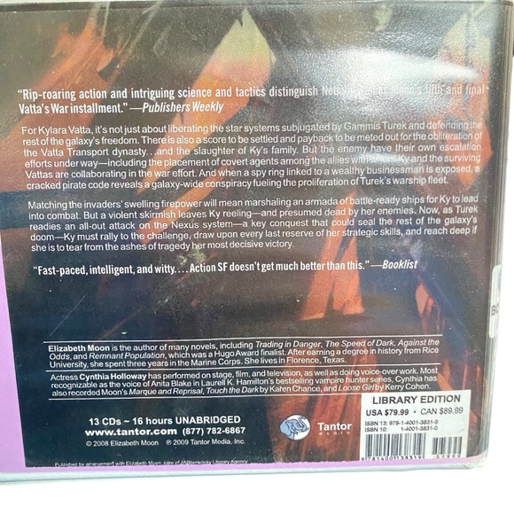 Lot of 3 Audio Books Elizabeth Moon Sci-Fi Engaging Enemy Victory Command 47 hrs - Picture 6 of 13